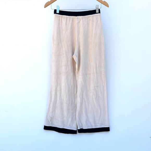 L’Academie Gina Crop Top Linda Wide Leg Crop Pants Beige Black Small Set Outfit - Picture 9 of 11